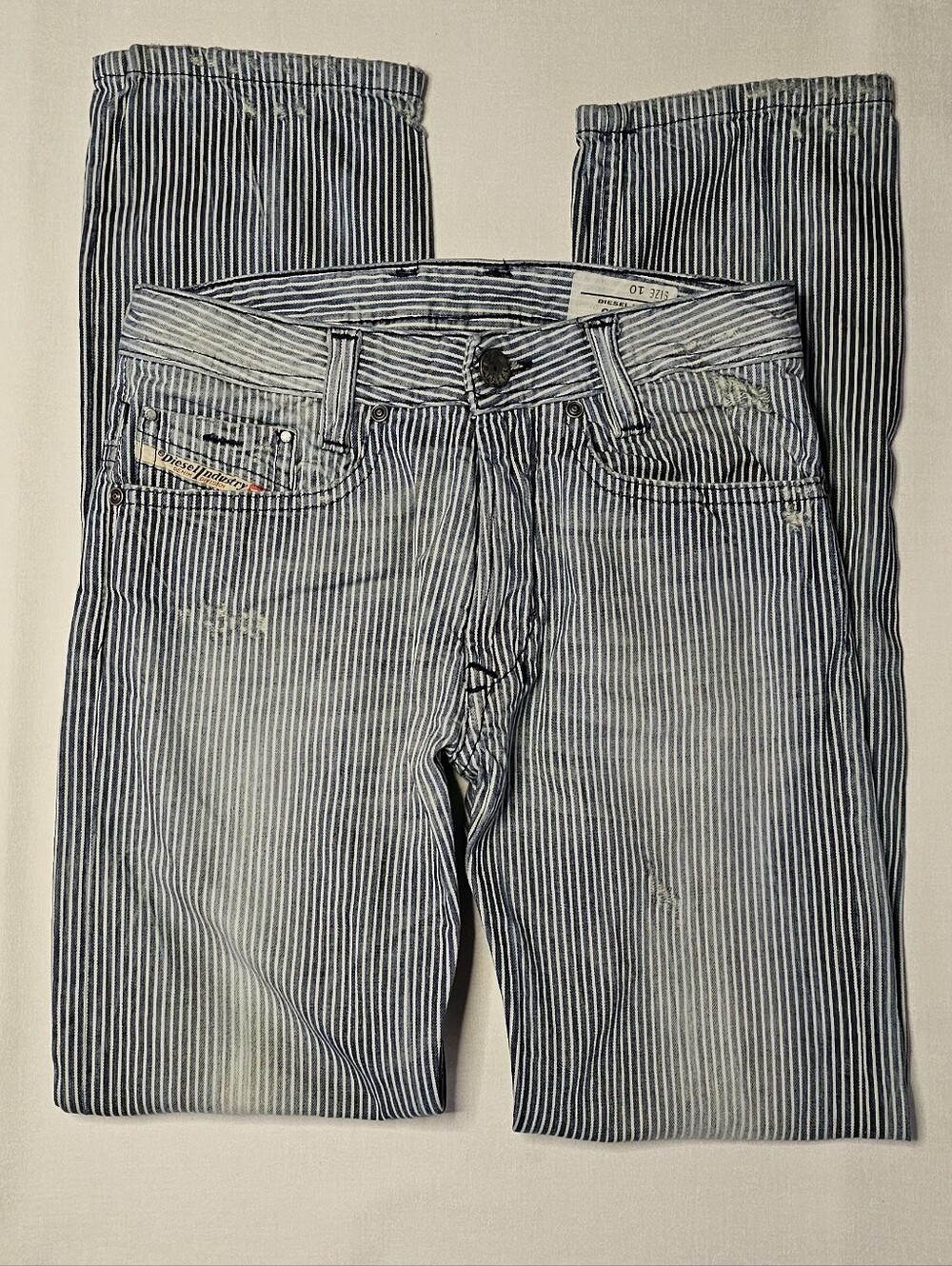 EUC Diesel Boys 10 Hickory Railroad Striped Jeans